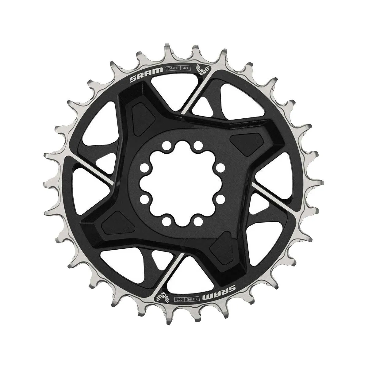 Sram X0 Eagle T-Type Kettenblatt 8-Loch DM Offset 3mm schwarz 30 Zähne