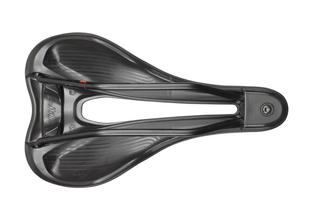 Selle Italia X-Bow Fec-Alloy Superflow Sattel S3 Breite 145mm Gestell Stahl schwarz-grau