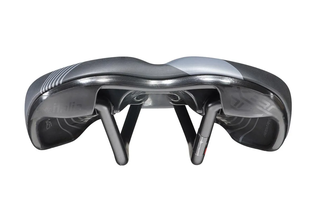 Selle Italia X-Bow Fec-Alloy Superflow Sattel S3 Breite 145mm Gestell Stahl schwarz-grau