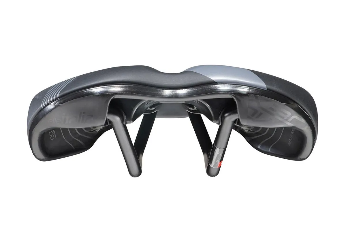 Selle Italia X-Bow Fec-Alloy Sattel L1 Breite 155mm Gestell Stahl schwarz-grau