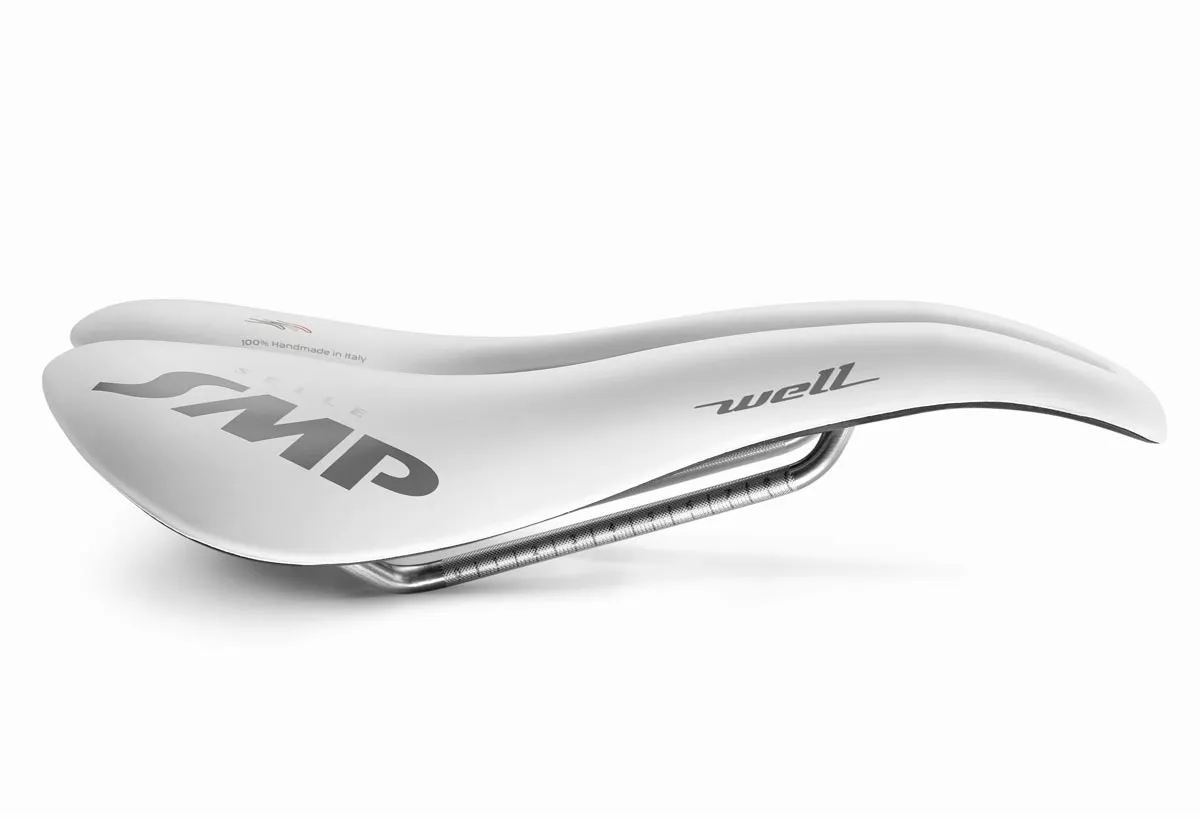 Selle SMP WELL AISI Sattel Breite 144mm Gestell Edelstahl weiss