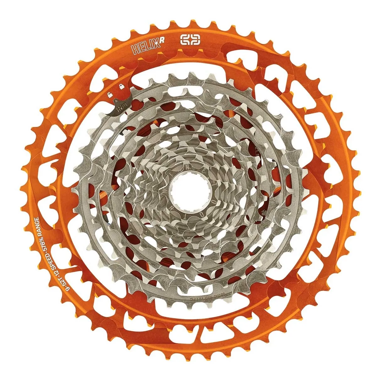 e*thirteen Helix Race MTB XD Kassette 12-fach Abstufung 9-52 Zähne Naranja-Orange