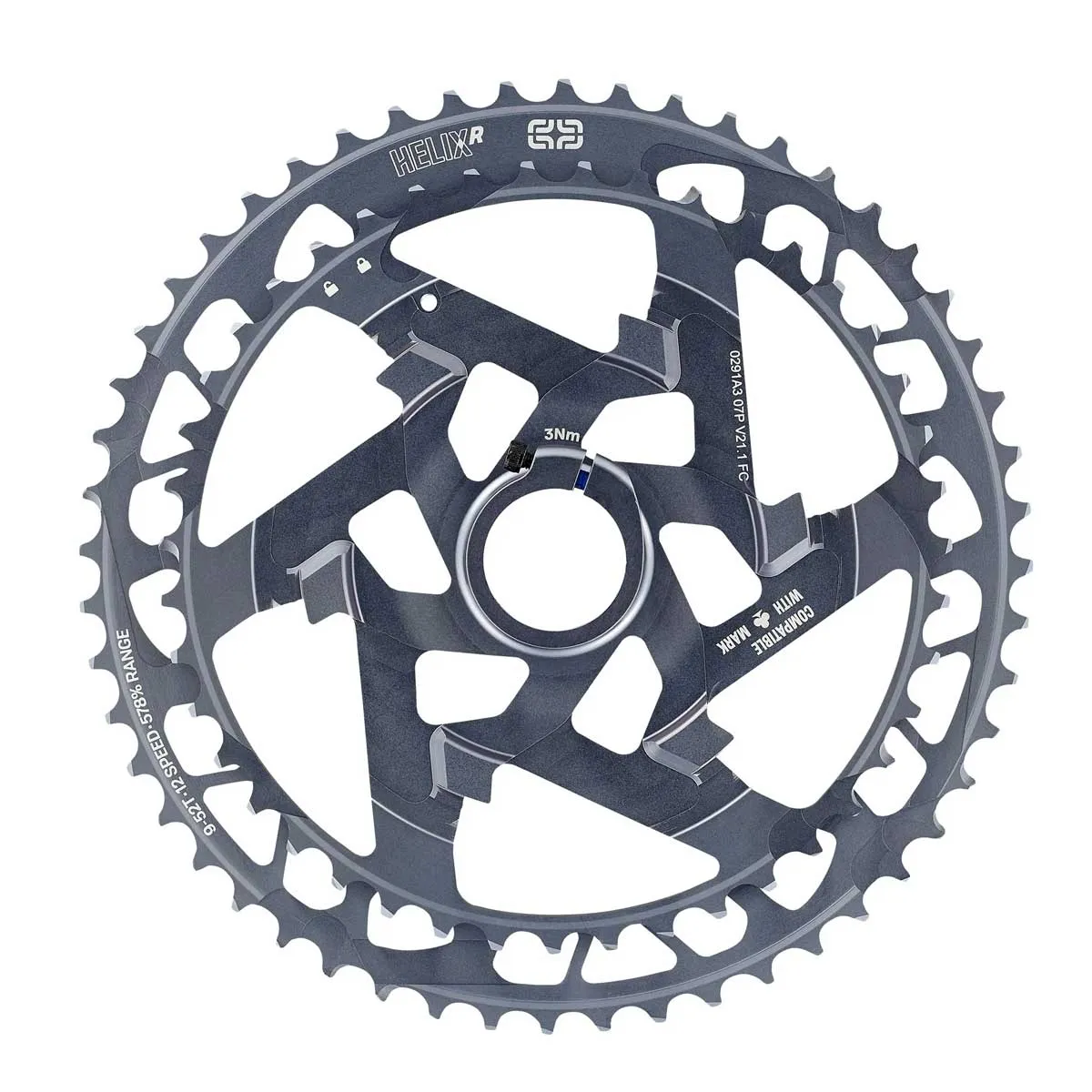 e*thirteen Helix Race MTB XD Kassette 12-fach Abstufung 9-52 Zähne Nickel-Grey