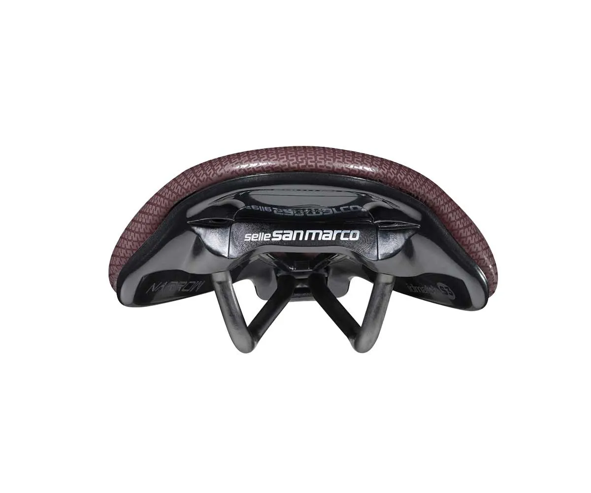 Selle San Marco ShortFit 2.0 Supercomfort Racing Sattel S3 Wide Brick-Red Gestell Xsilite