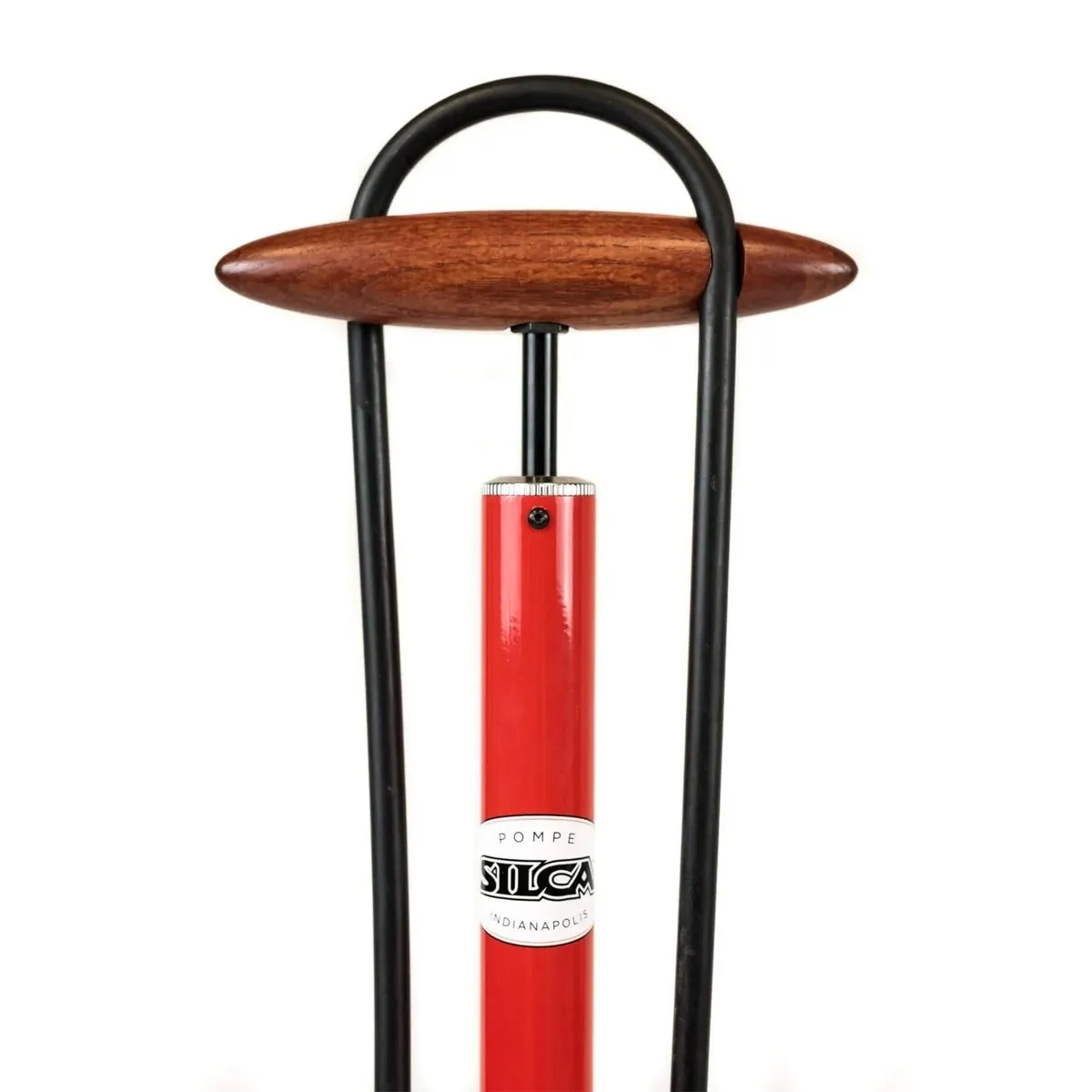SILCA Pista Standpumpe - 15 Bar Aluminium Holz rot