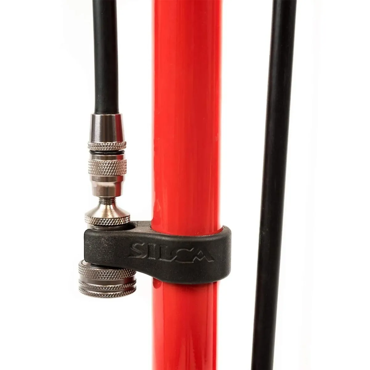 SILCA Pista Standpumpe - 15 Bar Aluminium Holz rot