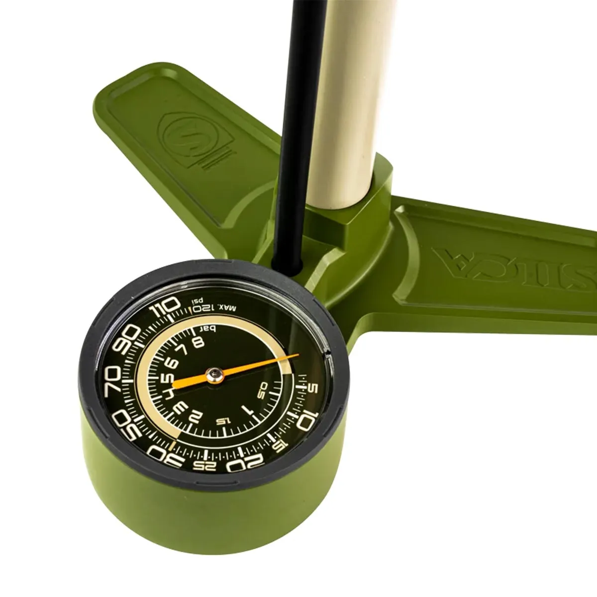 SILCA Terra Floor Standpumpe - 8 Bar Alumnium Holz grün-braun