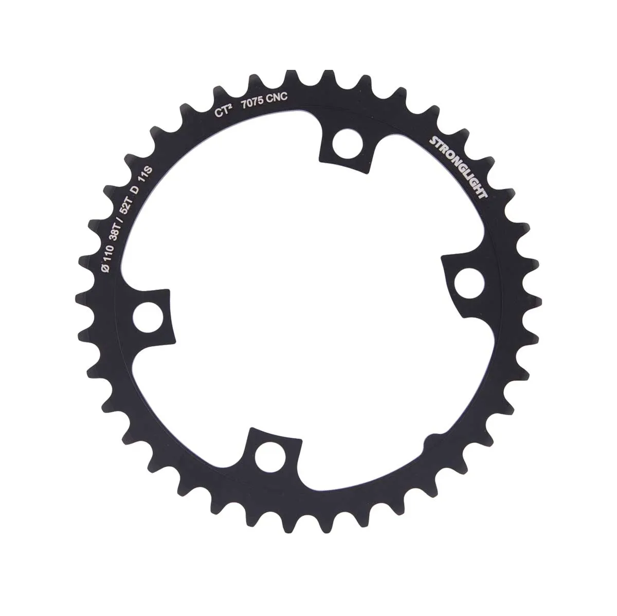 Stronglight Type Ultegra FC-R8000 Rennrad ct2 Kettenblatt 4 Arm 110 Lochkreis innen schwarz 36 Zähne für 49/50 Zähne