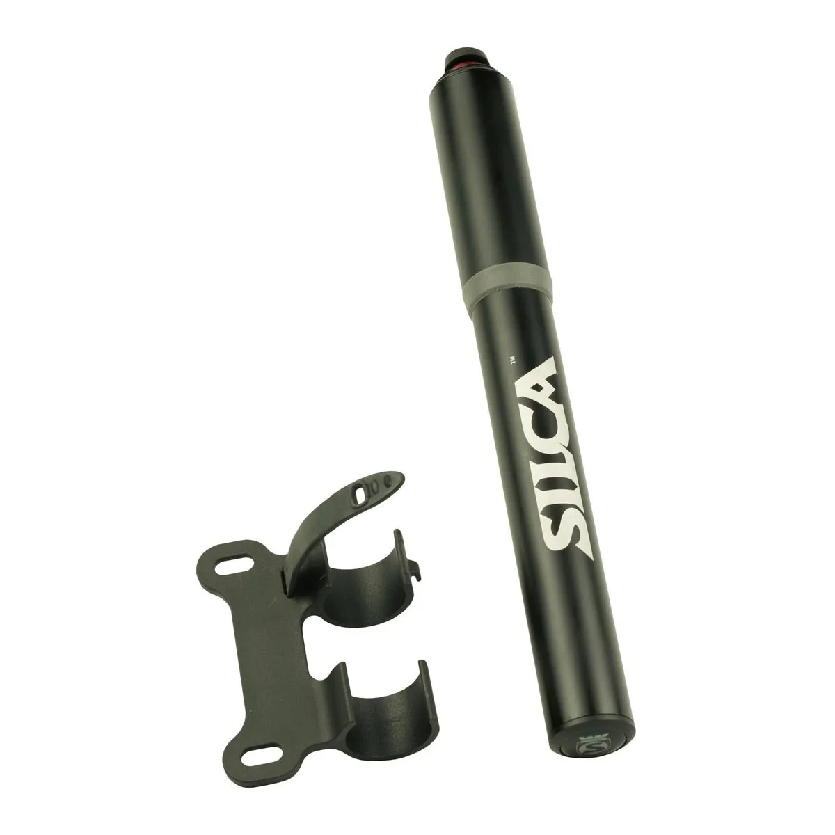 SILCA Gravelero Minipumpe - 5,5 Bar ausziehbar Aluminium schwarz-rot