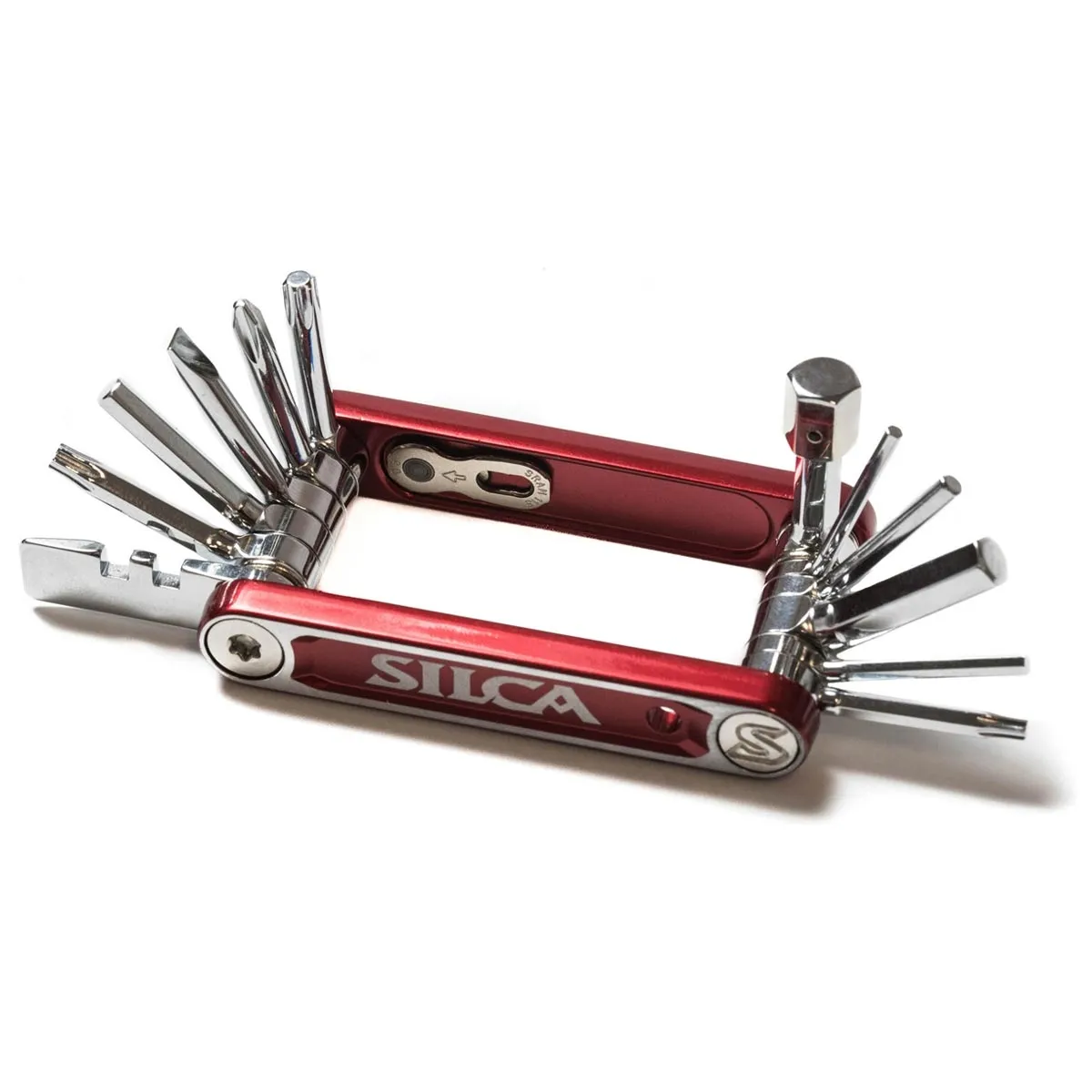 SILCA Italian Army Knife Tredici Multitool - 13 Funktionen silber-rot