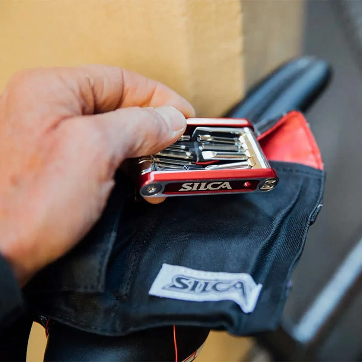 SILCA Italian Army Knife Tredici Multitool - 13 Funktionen silber-rot