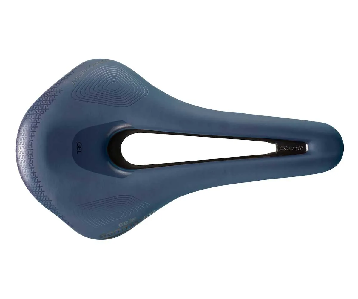 Selle San Marco ShortFit 2.0 Supercomfort Racing Sattel S3 Wide Ocean-Blue Gestell Xsilite