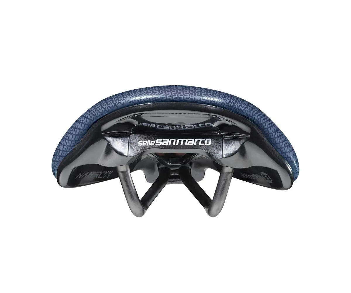 Selle San Marco ShortFit 2.0 Supercomfort Racing Sattel S3 Wide Ocean-Blue Gestell Xsilite
