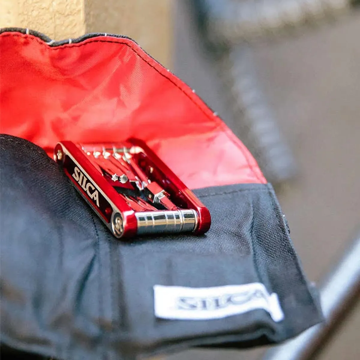 SILCA Italian Army Knife Nove Multitool - 9 Funktionen silber-rot