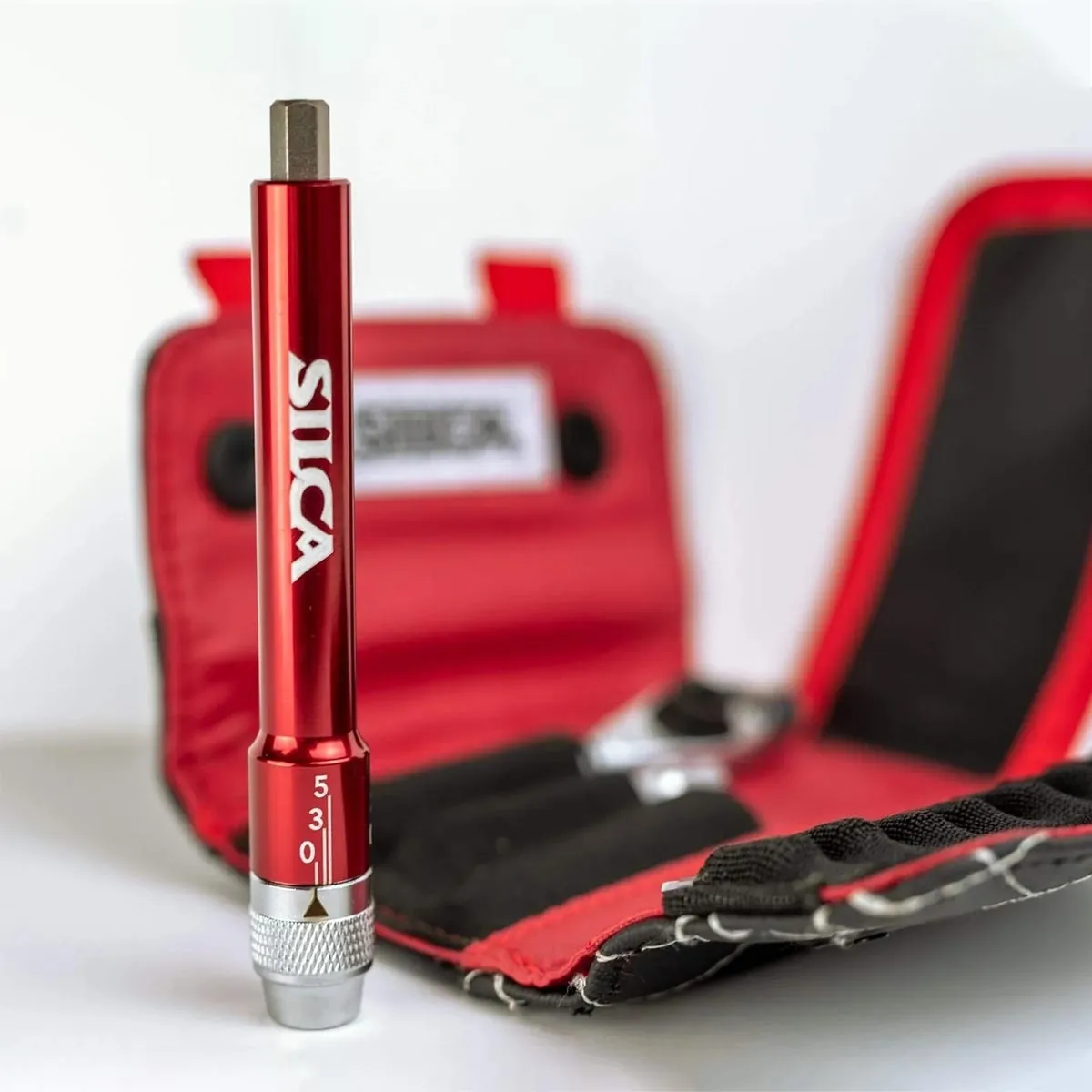 SILCA T-Ratchet Kit Werkzeugset + Ti-Torque Drehmomentschlüssel - 15-teilig silber-rot
