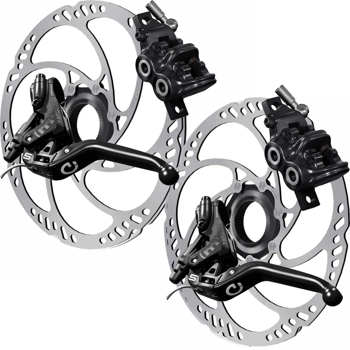 Disc Set Magura MT5e Higo Öffner Bremsen + MDR-C Centerlock Scheiben
