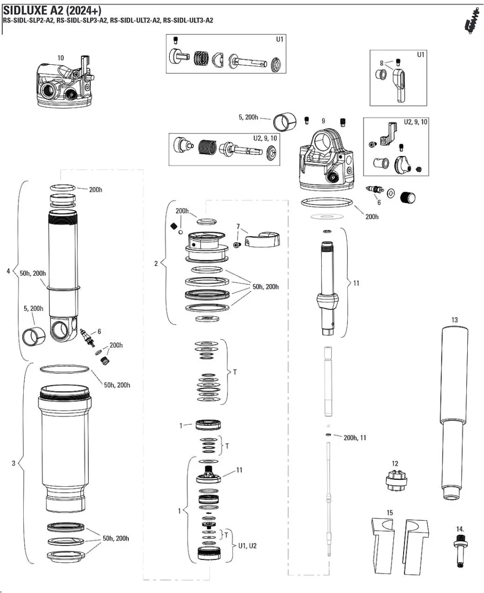 RockShox SIDLuxe Dämpfer 2Position A2+ Ersatzteil | Umbaukit auf Fernbedienung