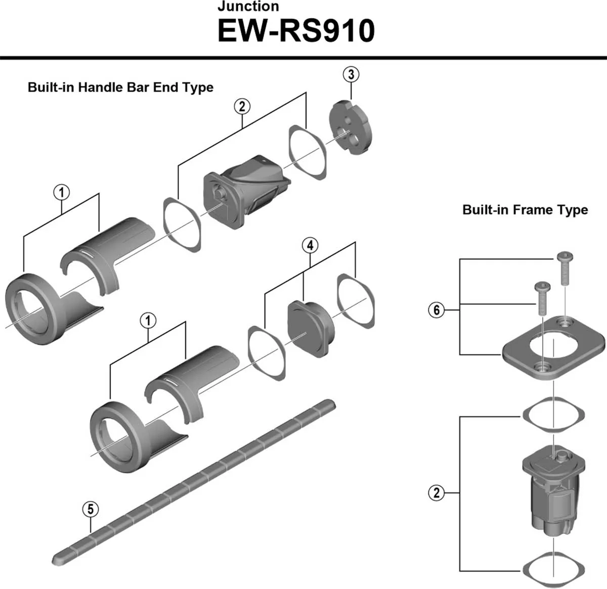 Shimano DI2 Cockpit Junction 2-Port A EW-RS910 Ersatzteil | Dämpfungsgummis Nr 2