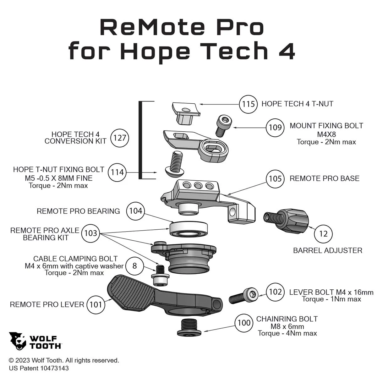 Wolf Tooth ReMote Pro Hebel | Montage Hope Tech 4