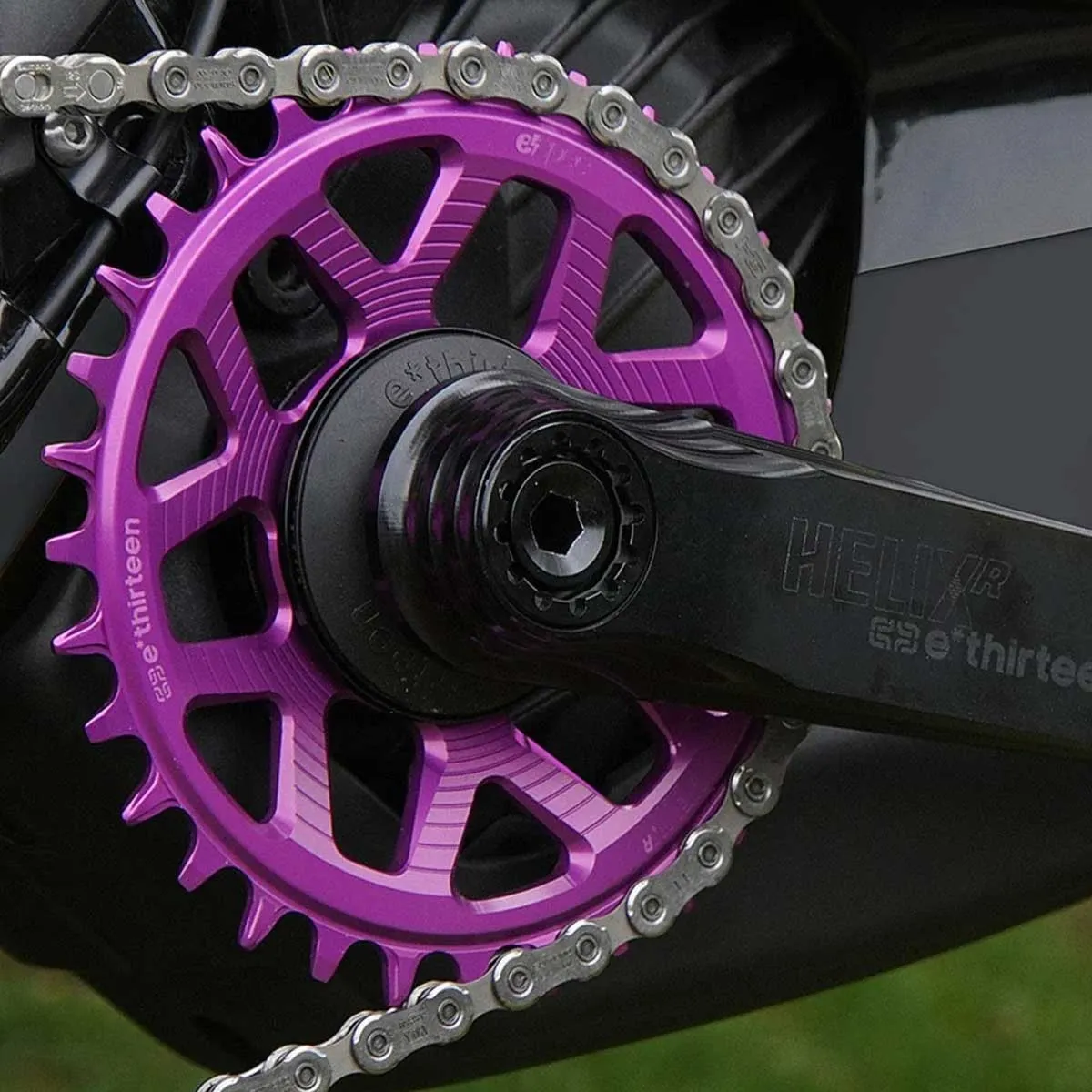 e*thirteen Helix R e-Spec Kettenblatt E-Bike Bosch CX Gen4 Direct-Mount | violett 11- 12-fach Alu Boost 32 Zähne