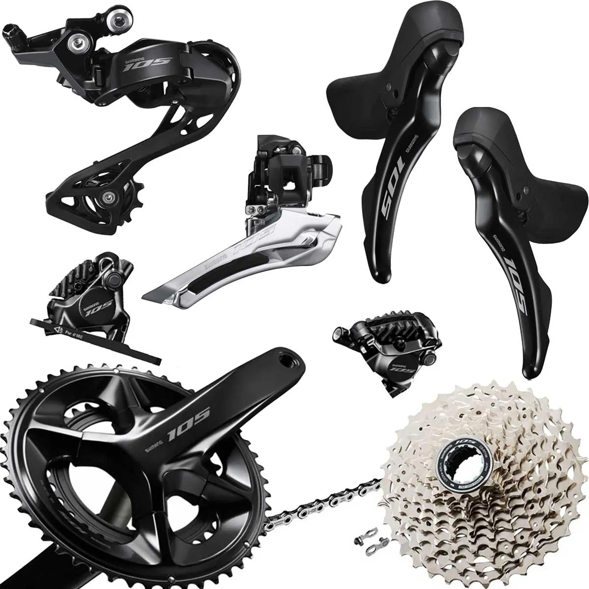 Shimano 105 Gruppe R7100 Disc komplett 12x2-fach