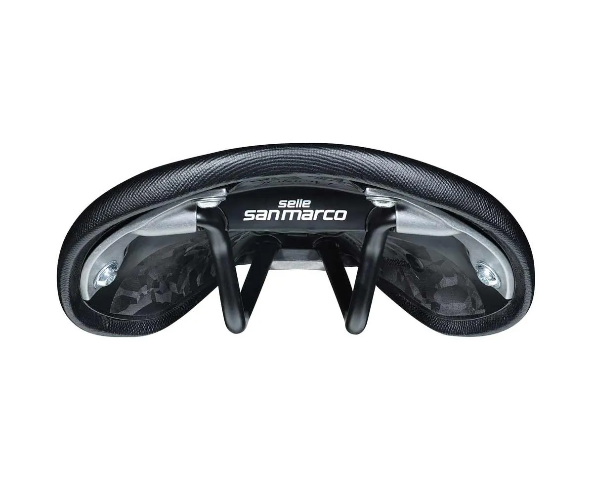 Selle San Marco Regal Short Full-Fit Dynamic Sattel Wide Breite 165mm Gestell Manganese schwarz