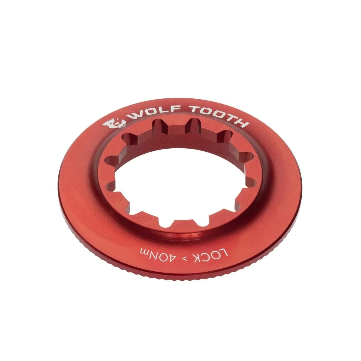 Wolf Tooth Centerlock Verschlussring - interne Verschraubung Aluminium rot