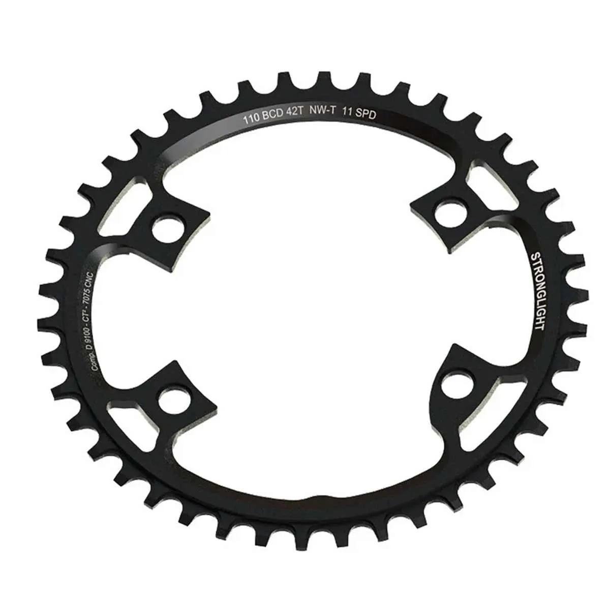 Stronglight Gravel ct2 Single Kettenblatt 4-Arm Shimano 110 Lk schwarz 40 Zähne