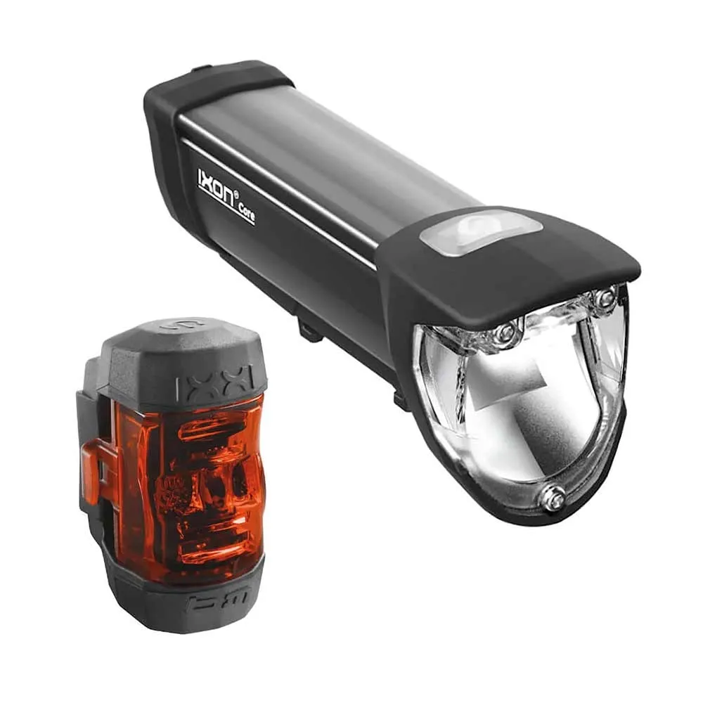 Busch + Müller Fahrradlampen-Set IXON CORE schwarz 50 Lux + IXXI