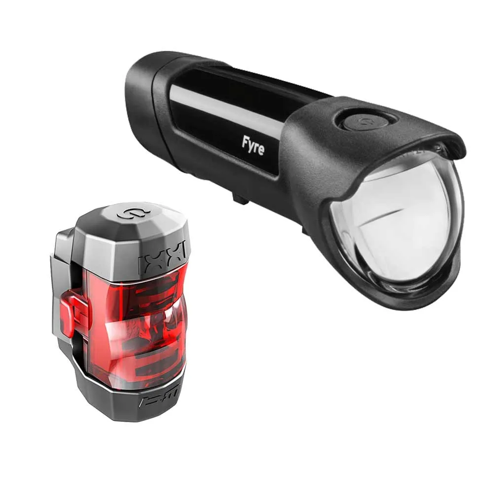 Busch + Müller Fahrradlampen-Set IXON FYRE 30 Lux + IXXI