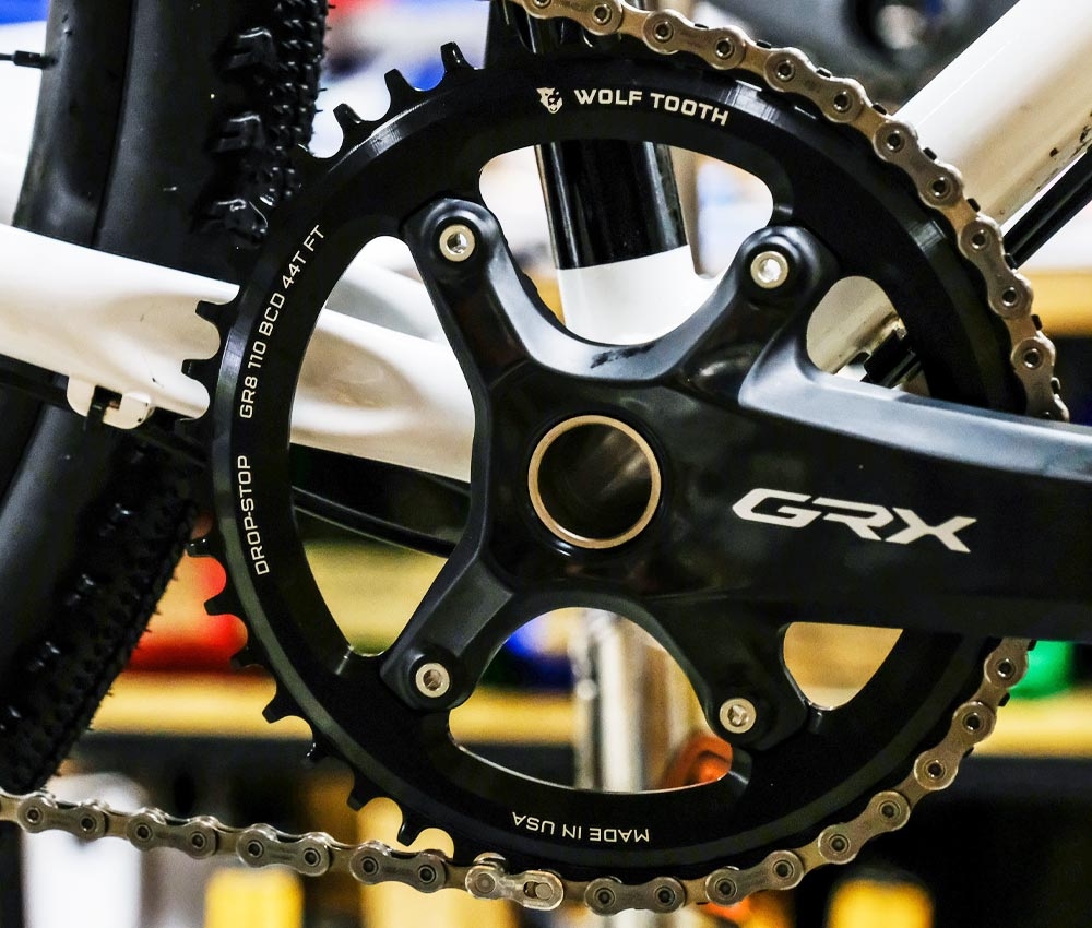 Wolf Tooth Drop-Stop ST Kettenblatt - Shimano GRX 110mm LK HG+ 12-fach 36 Zähne