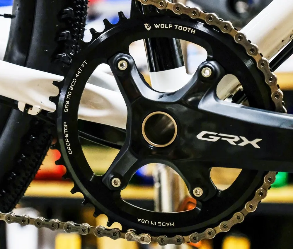Wolf Tooth Drop-Stop ST Kettenblatt - Shimano GRX 110mm LK HG+ 12-fach 42 Zähne