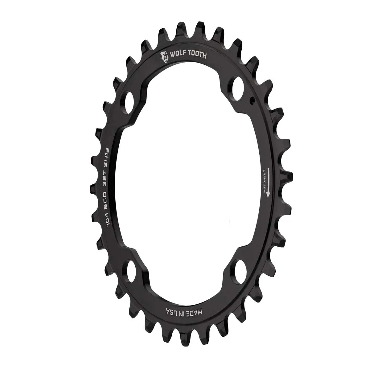 Wolf Tooth Drop-Stop B Kettenblatt 9-12-fach - Alu 4 Arm Lochkreis 104mm 30 Zähne