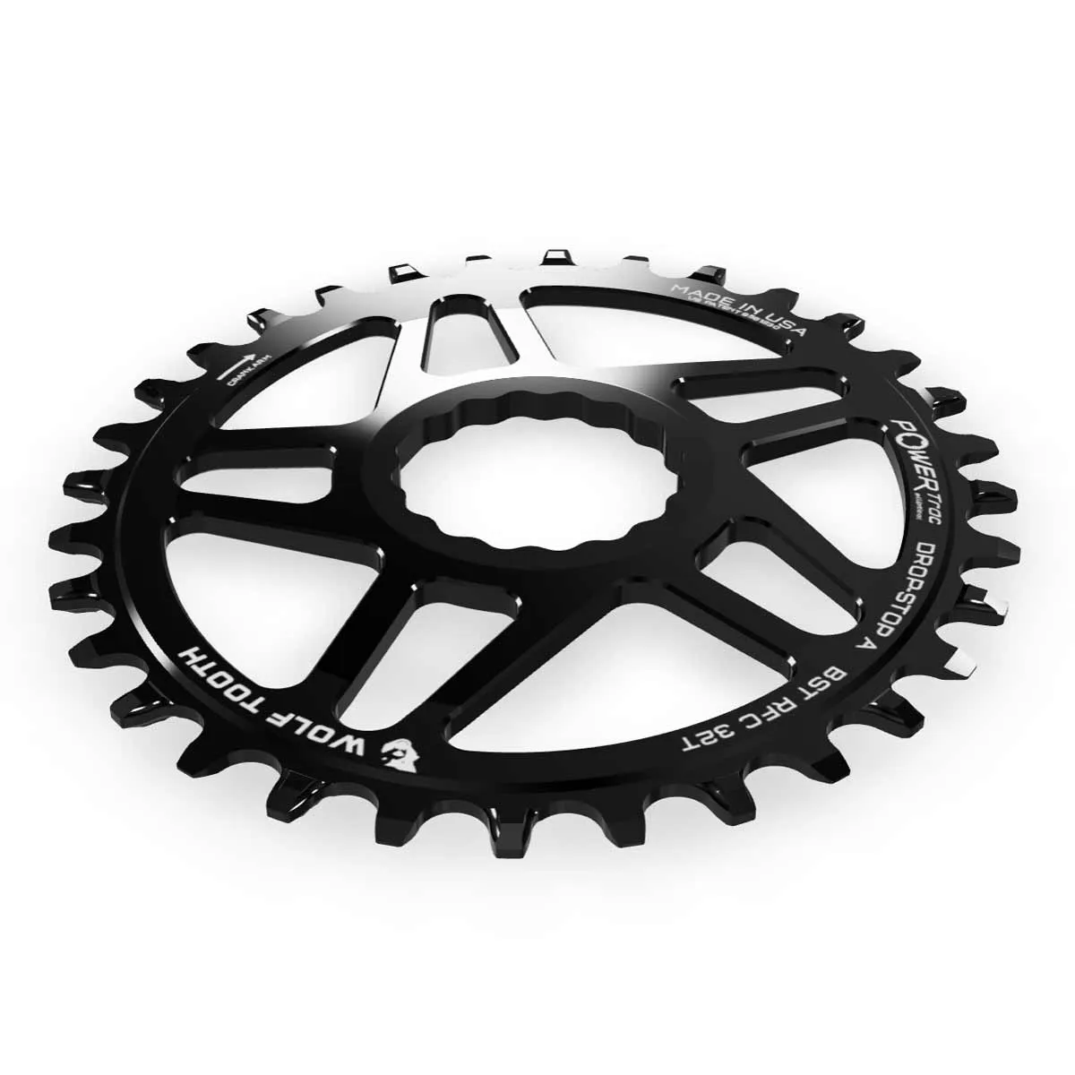 Wolf Tooth Drop-Stop B Kettenblatt OVAL 9-12-fach - Race Face Cinch Boost 3mm Offset 34 Zähne