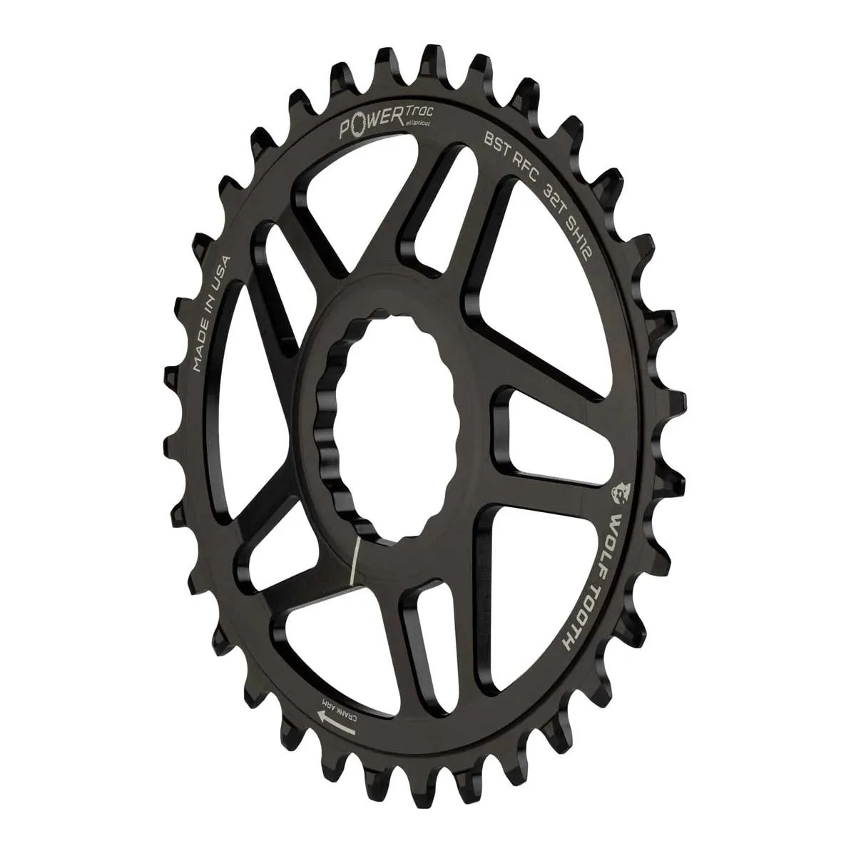 Wolf Tooth Drop-Stop ST Kettenblatt OVAL 12-fach HG+ - Race Face Cinch Boost 3mm Offset 30 Zähne