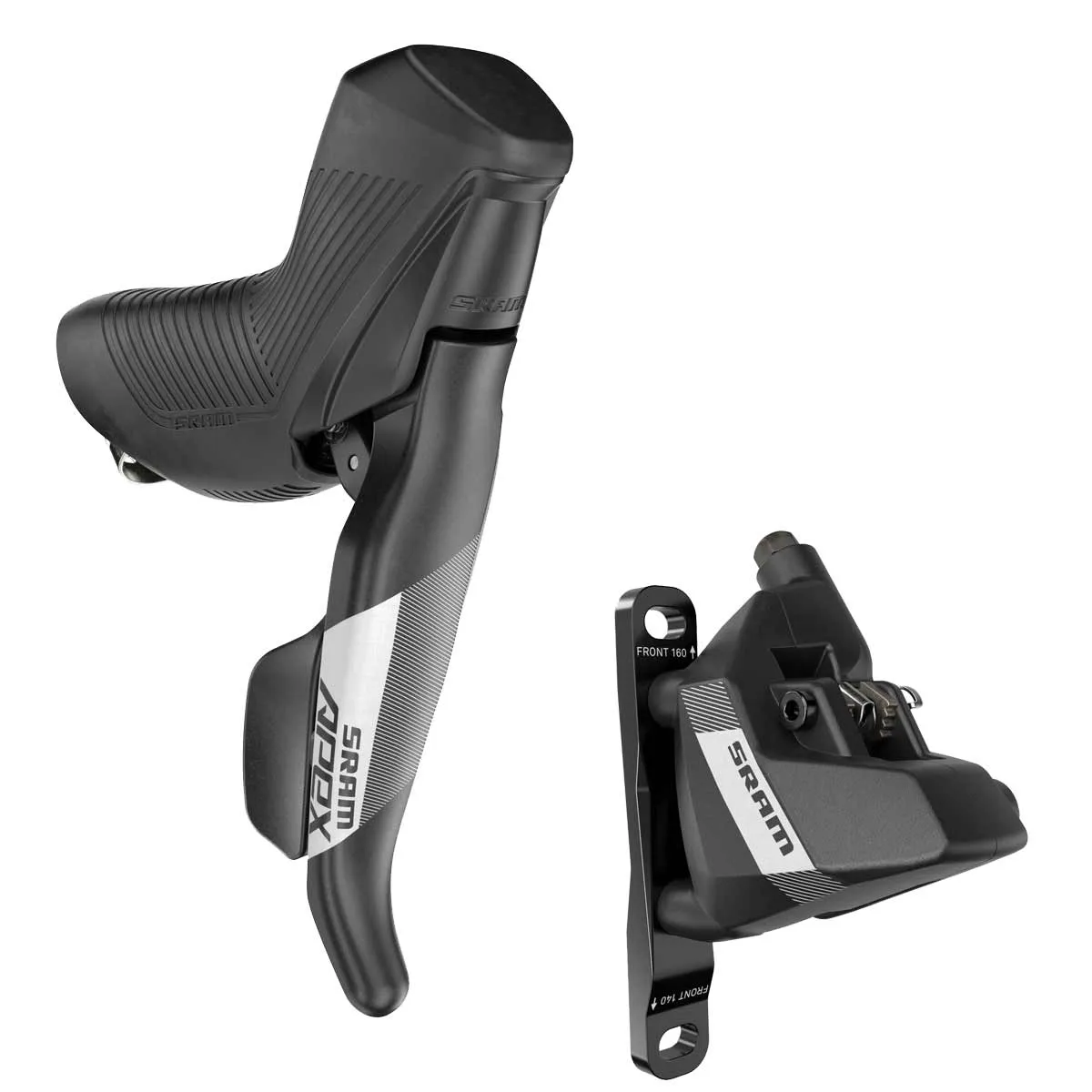 Sram Apex Eagle - XPLR Schalt-Bremshebel rechts 12-fach + Flat Mount Disc Bremse Vorderrad