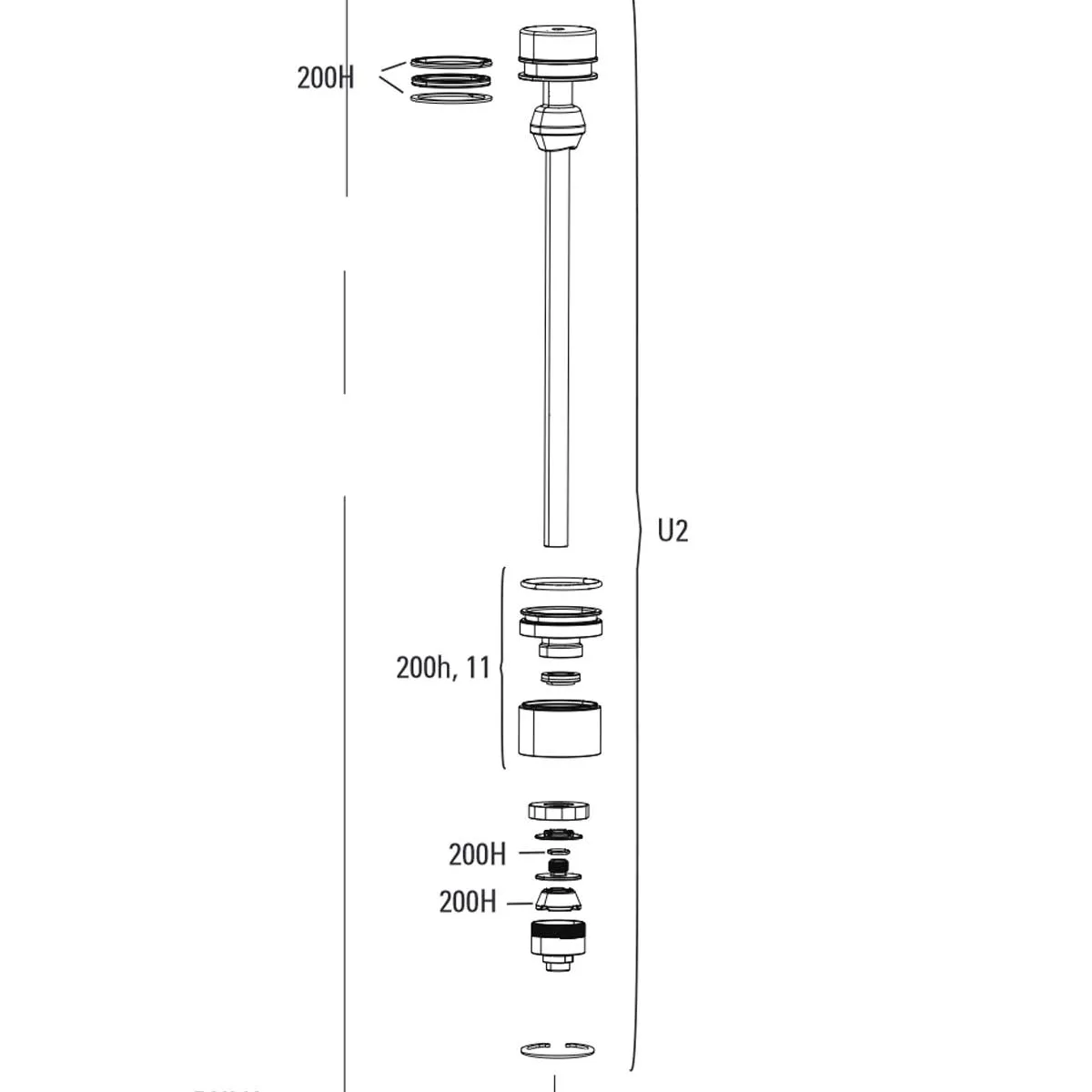 RockShox ZEB A2 DebonAir Ersatzteil | Seal Häd 38 mm Nr 11