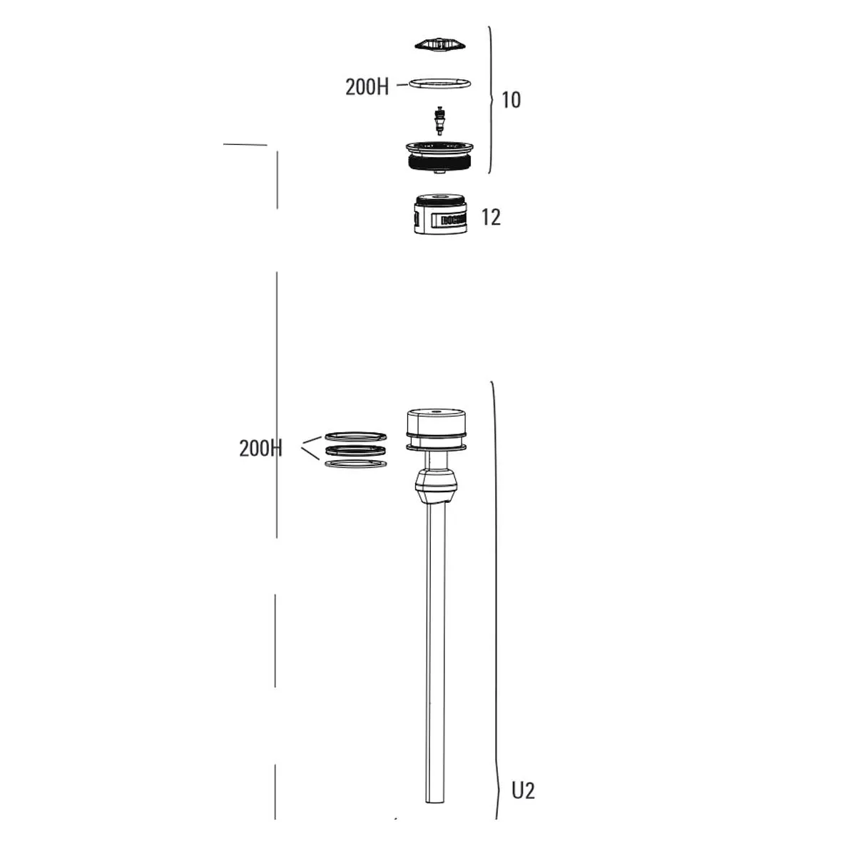 RockShox ZEB A2 DebonAir Ersatzteil | Verschlusskappe 38 mm Debon Air Nr 10
