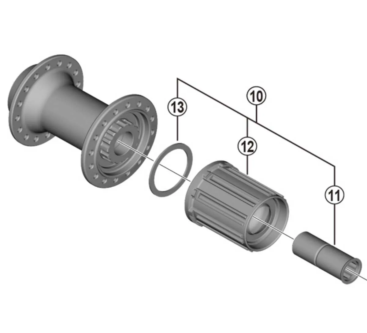 Shimano Hinterradnaben Ersatzteil | Zwischenring für Freilaufkörper Nr 13