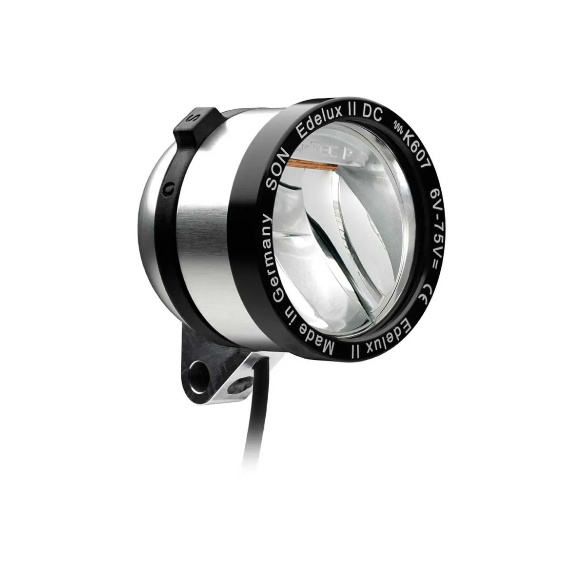 Schmidt Son Edelux II DC E-Bike Fahrradlampe 6-75 Volt silber eloxiert 140 cm Kabel