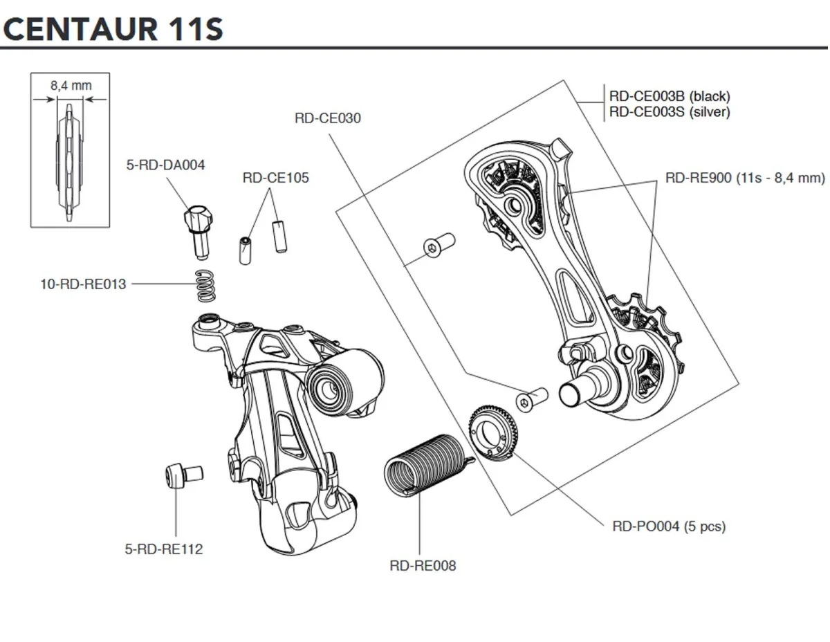 Campagnolo Schaltwerk Ersatzteil RD-DA004 | Zugstellschraube 1 Stück