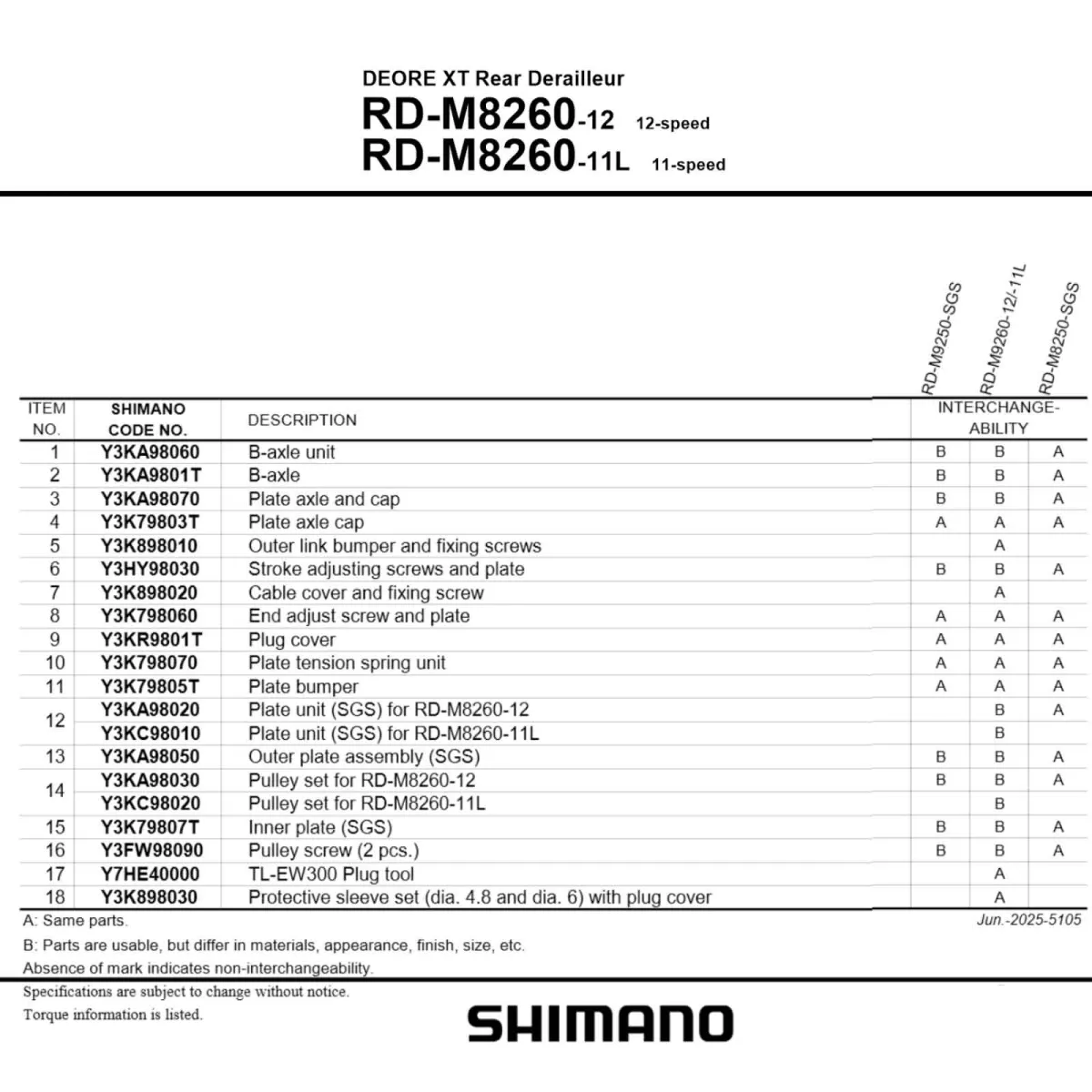 Shimano Deore XT RD-M8260-11 E-Bike Di2 Schaltwerk wireless | long Cage Linkglide 11-fach max 51 Zähne