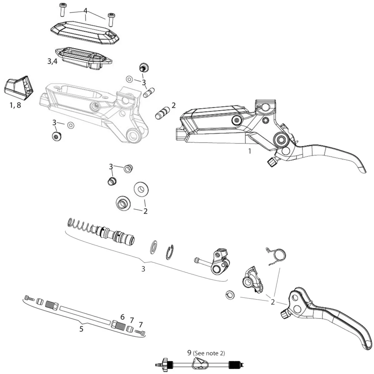 Sram MAVEN Bronze A1 Ersatzteil | Bremshebel