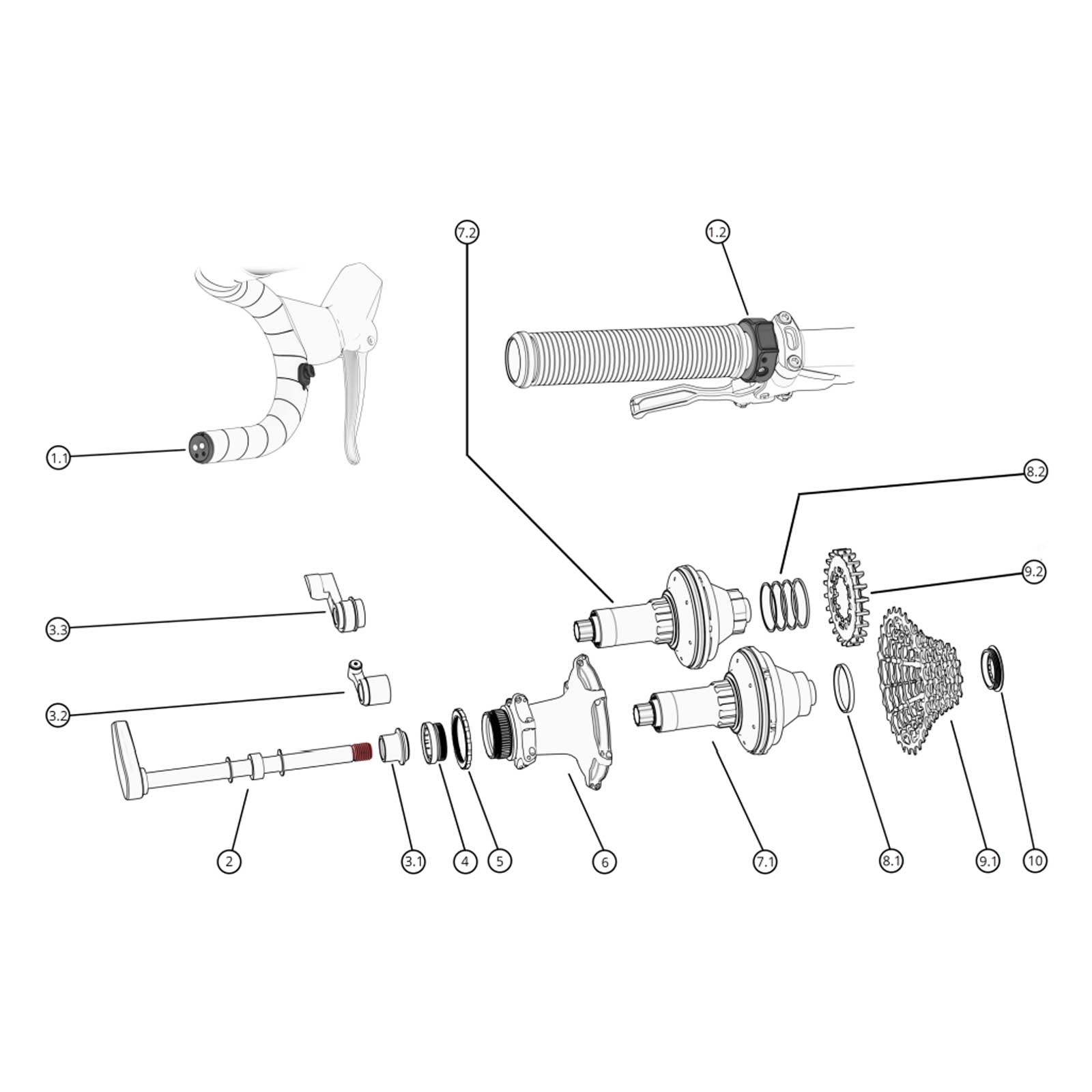 Classified Powershift Gewindeende für Steckackse M12x1,75mm - Länge 18,5mm