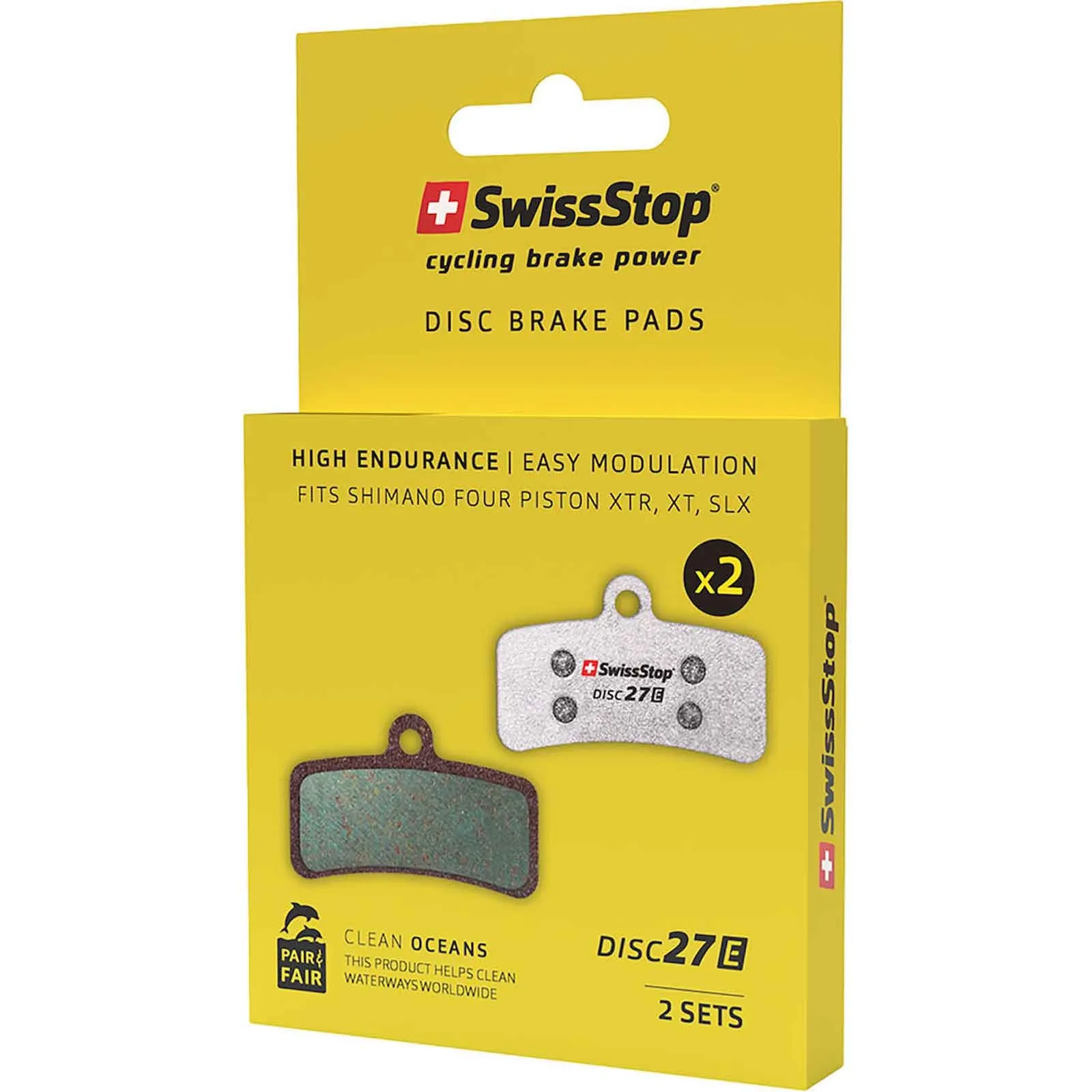 SwissStop Disc 27 E Bremsbeläge E-Bike | 4-Kolben Shimano Saint-Zee-XT-XTR | 2 Paar