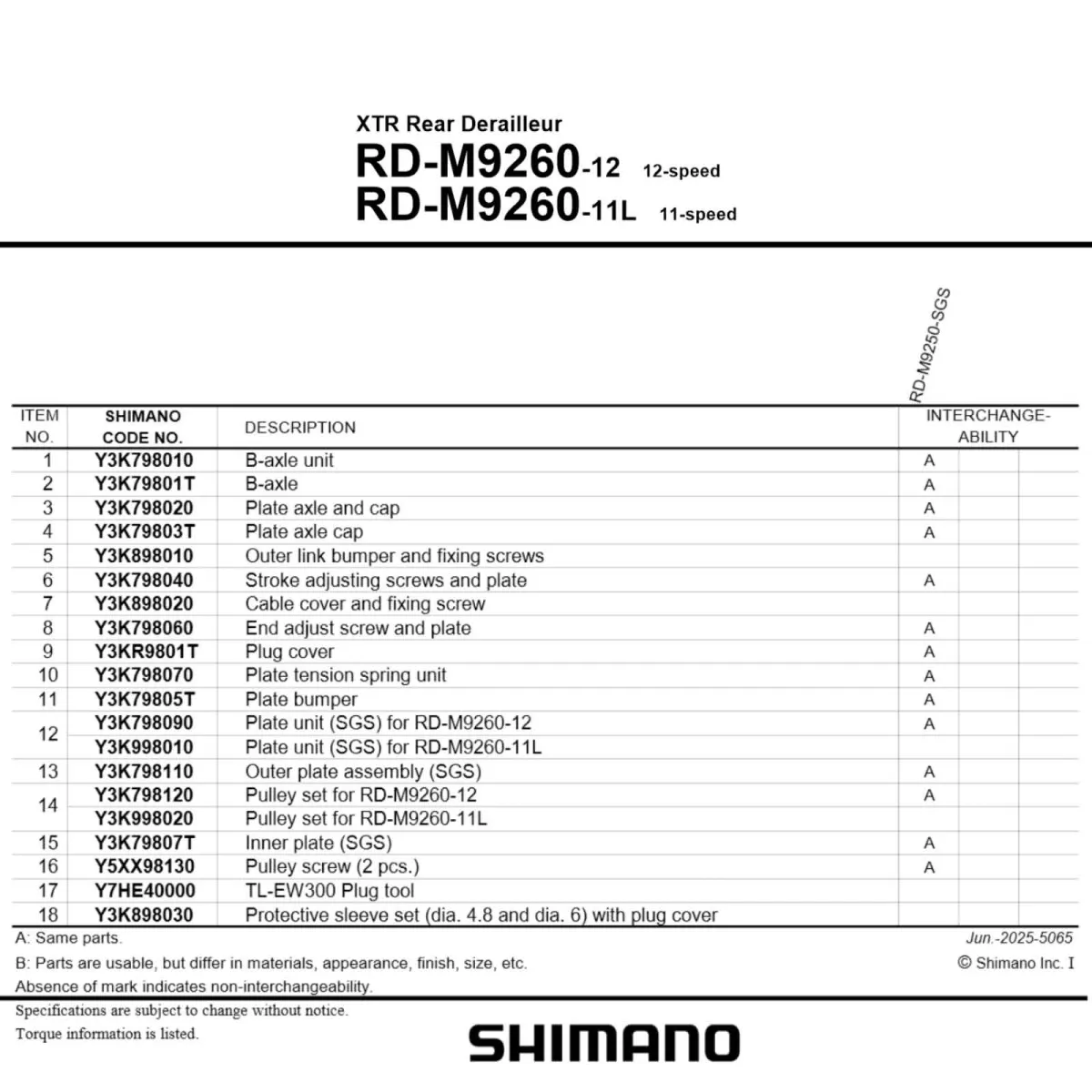 Shimano XTR Di2 E-Bike Schaltwerk RD-M9260-11 Linkglide 11-fach max 51 Zähne