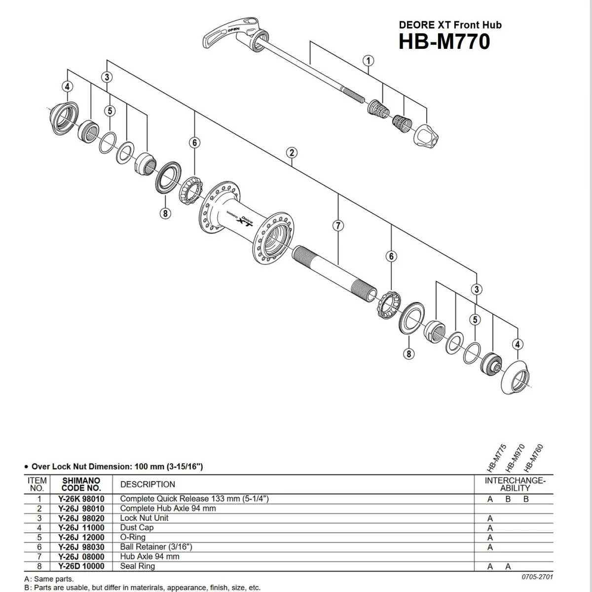 Shimano Ultegra / Deore XT Vorder-Hinterradnabe Ersatzteil | Kugellager 3/16 Zoll