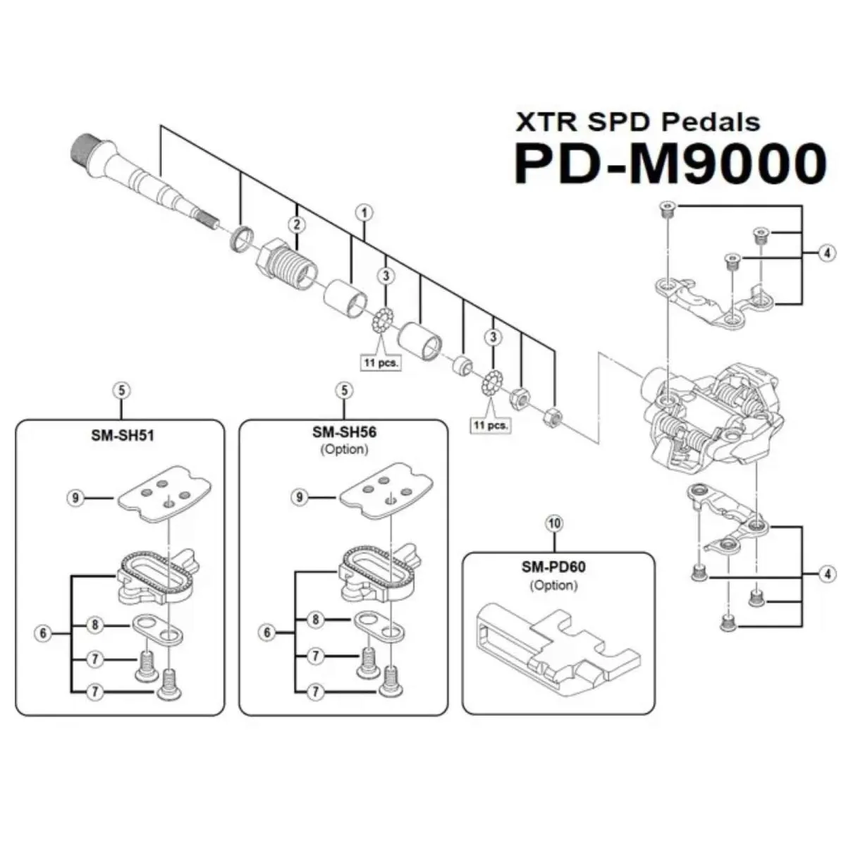 Shimano DURA-ACE / XTR / XT / Ultegra Pedale Ersatzteil | Stahlkugeln 62 Stück