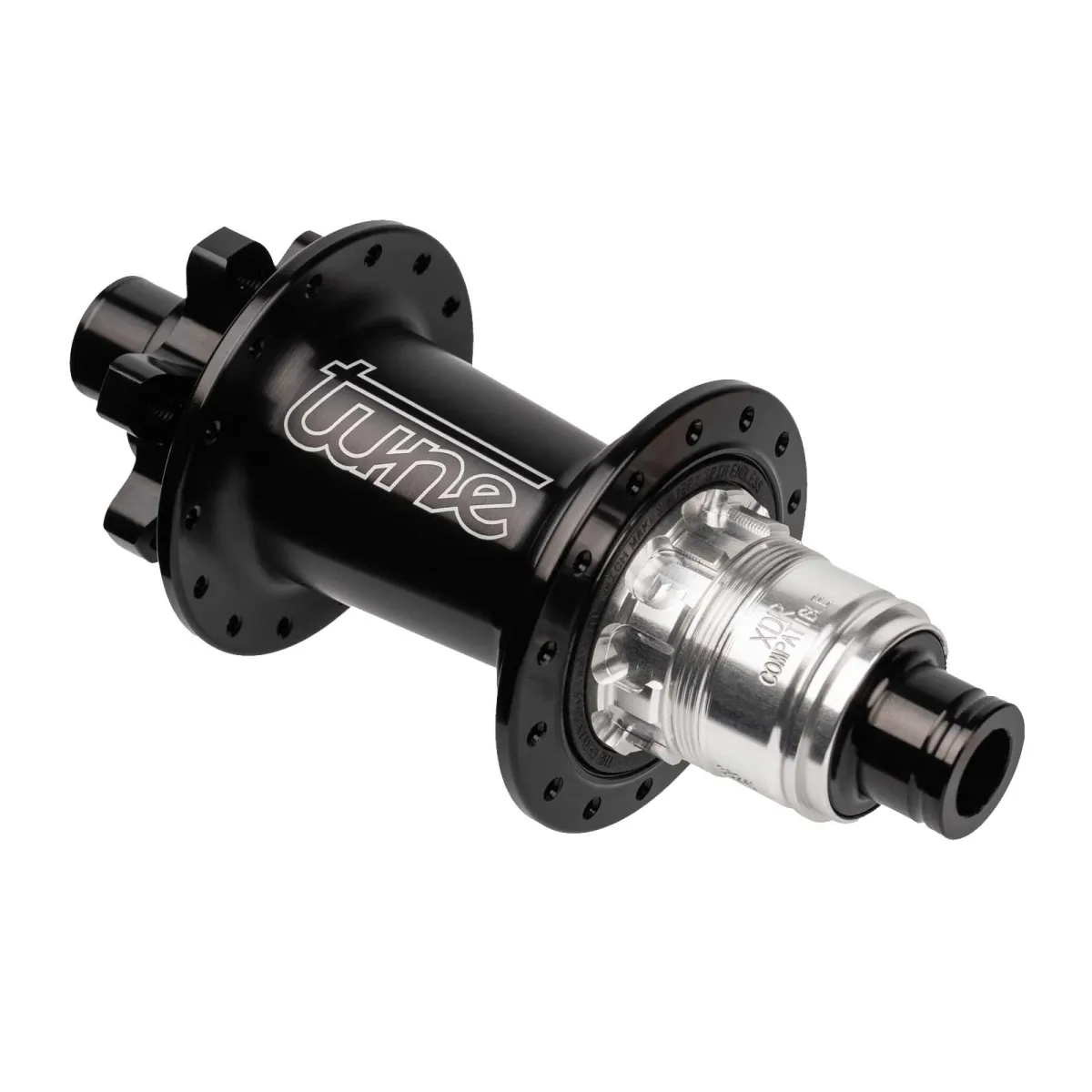 Tune Micro Boost B6 Hinterradnabe Disc 6 Loch 12x148mm Ceramic Lager 32 Loch Rotor HG11