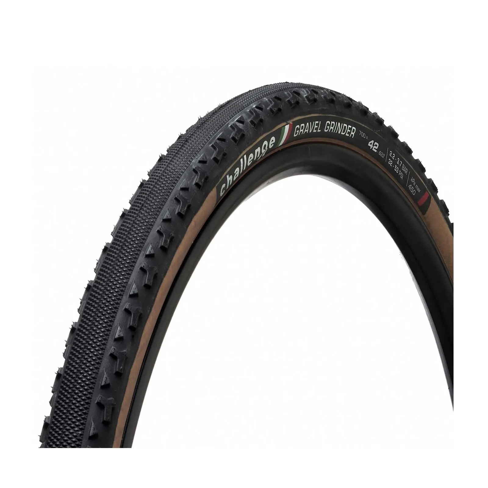 Challenge Gravel Grinder Race Reifen 120 TPI Clincher 45x622 schwarz-braun
